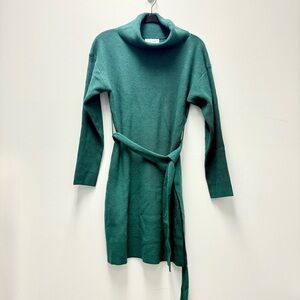 NWT She + Sky Green Knit Sweater Dress, Forest Green | Size Small